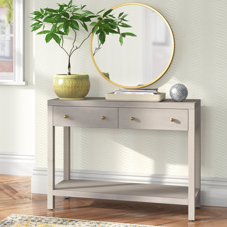 Celine 2 Drawer Console Table Color Antique Taupe